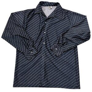 D'Annunzio Button Down Shirt Size Large Black Long Sleeves Polyester Made In USA